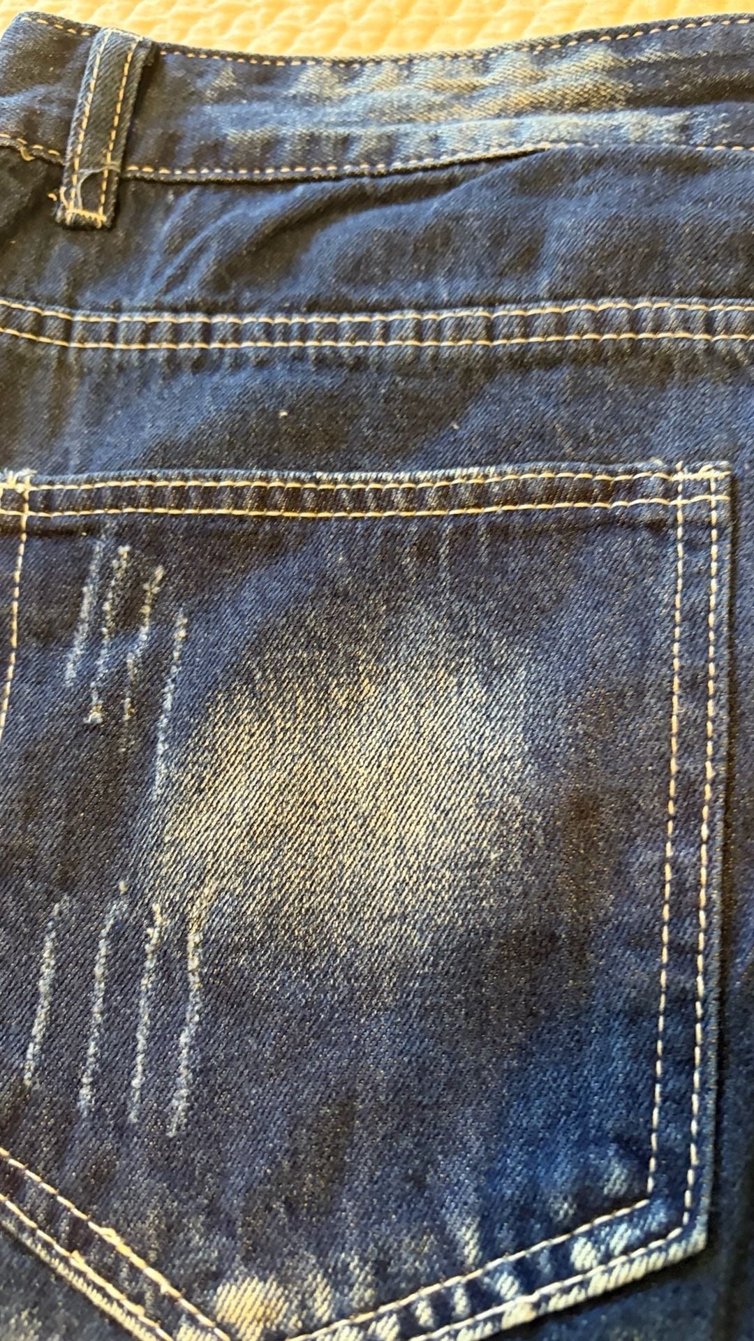 NWT Fashion On Fashion Men’s Distressed Denim Shorts Size 36 Dark Wash Ripped 5