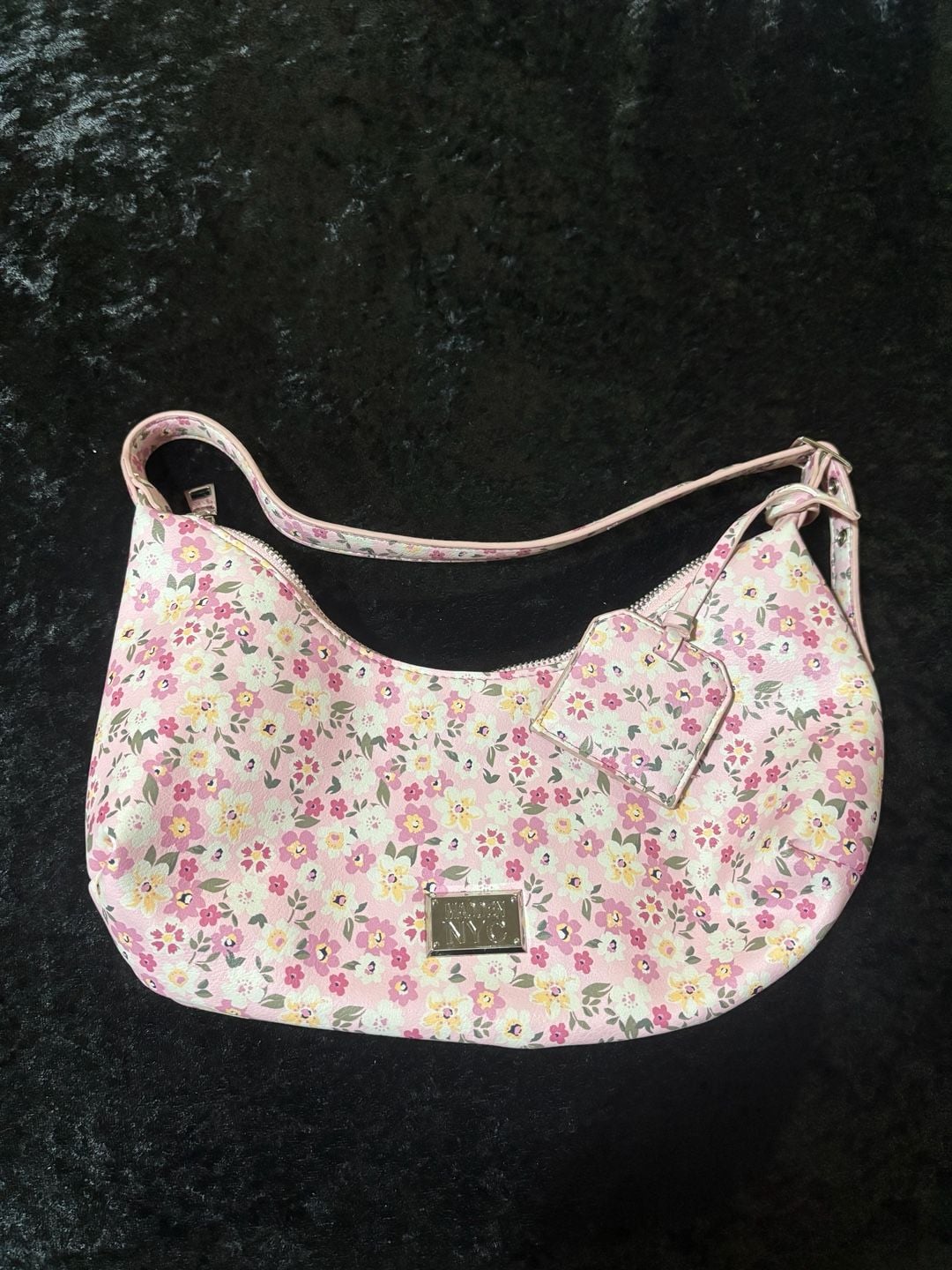 Madden NYC Pink Floral Print Hobo Shoulder Bag 2
