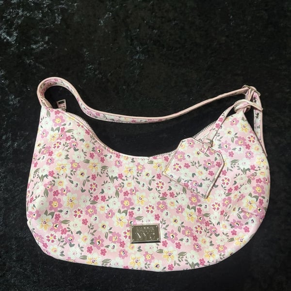 Madden NYC Pink Floral Print Hobo Shoulder Bag
