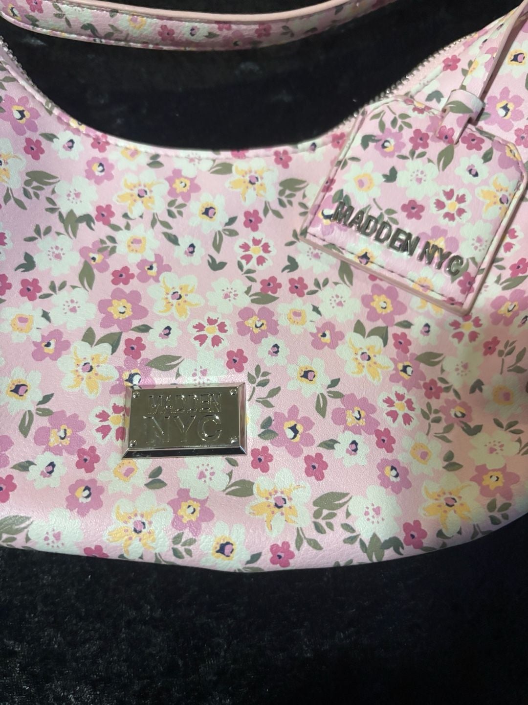 Madden NYC Pink Floral Print Hobo Shoulder Bag 3