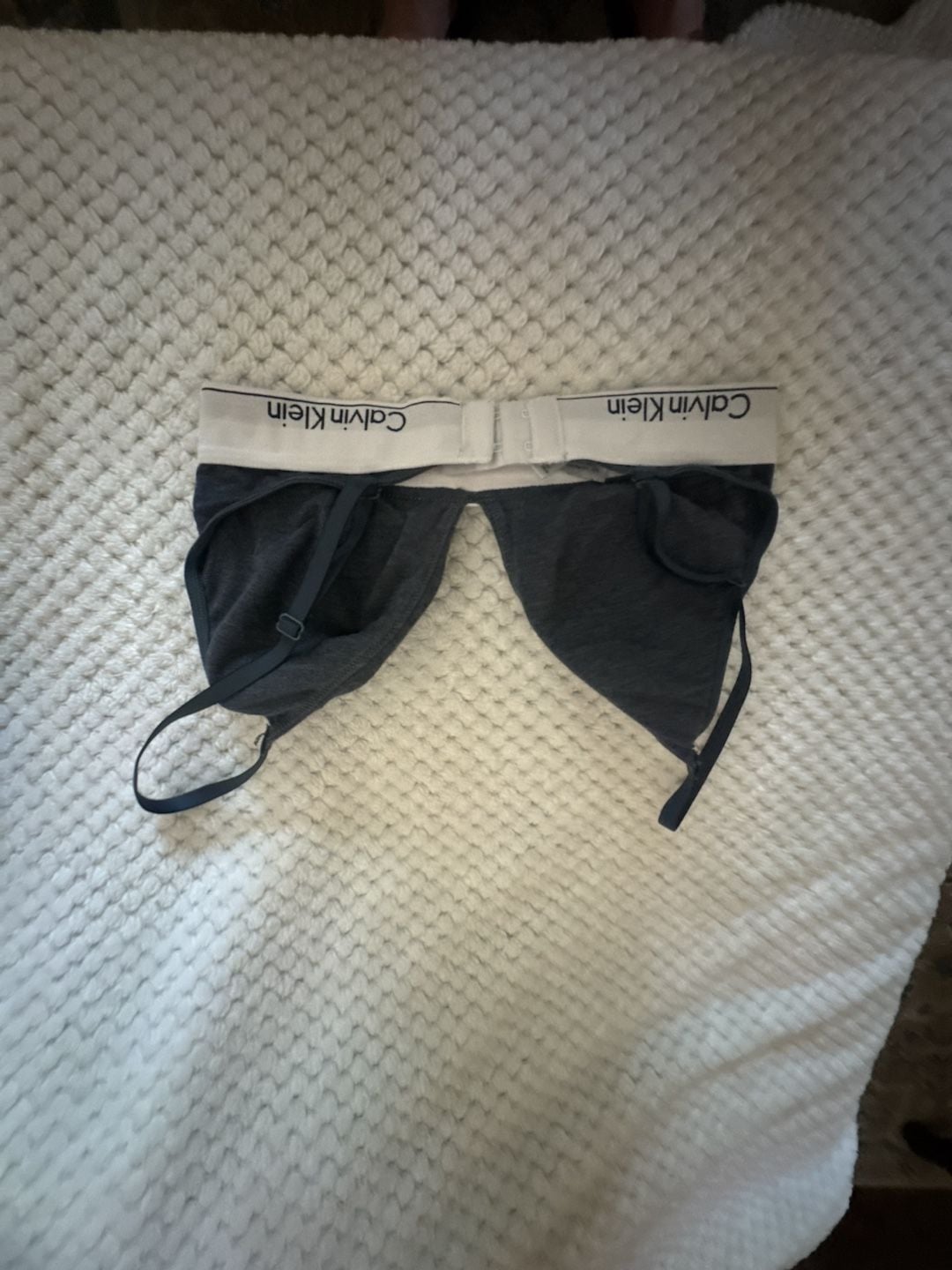 Lot. 2 Calvin Klein Modern Cotton Lined Removable Pad Triangle Wireless Bralettes QF5650 3