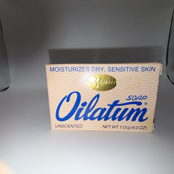 Vintage Stiefel Oilatum Unscented Moisturizing Soap Bar 113g (4.0 oz)