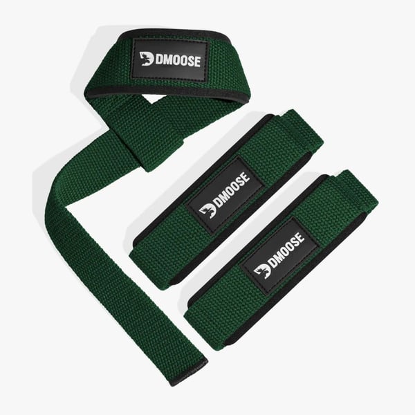 DMoose Fitness Lifting Straps for Weightlifting - Green