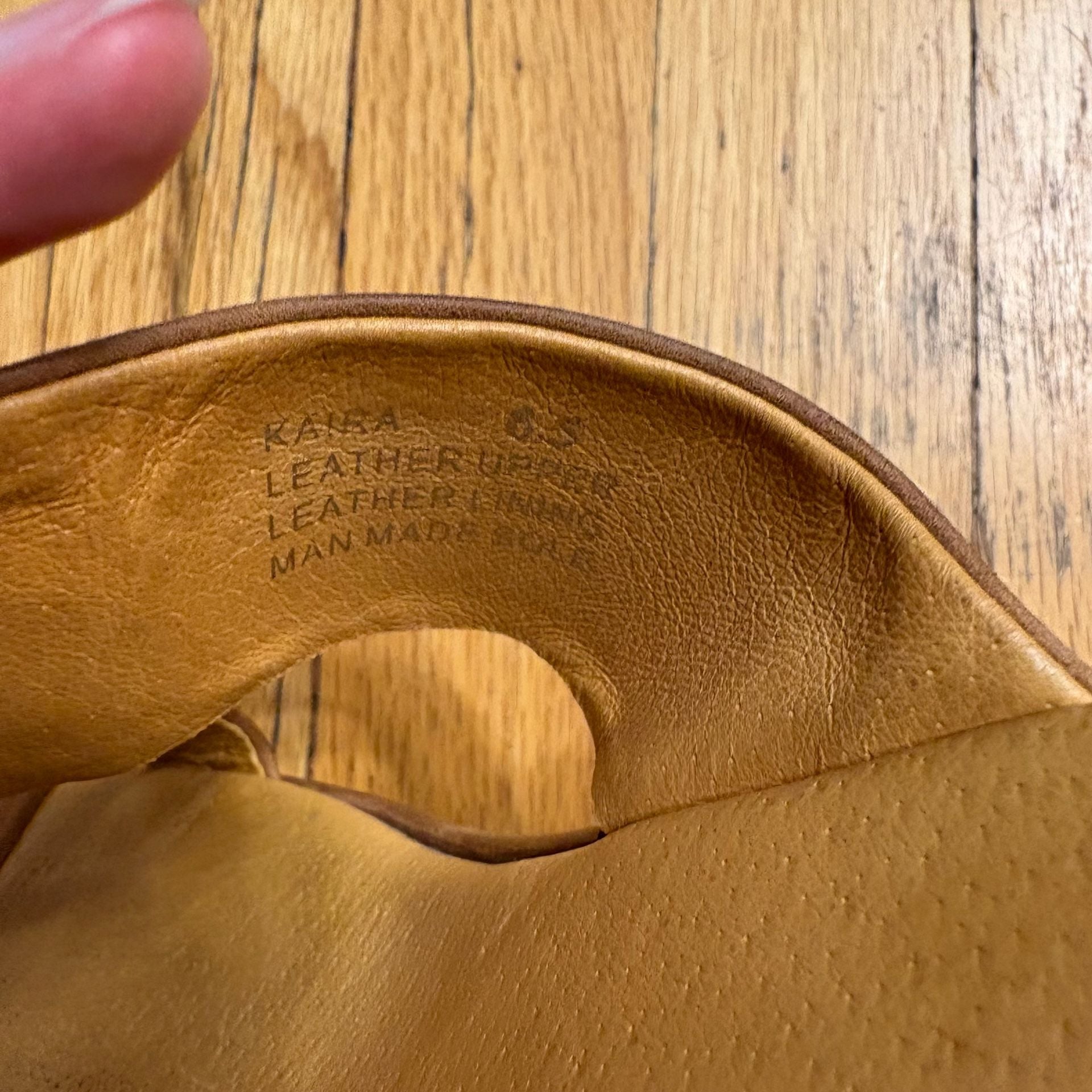 Chocolat Blu Kaira Leather Platform Wedge Sandals in Camel 5