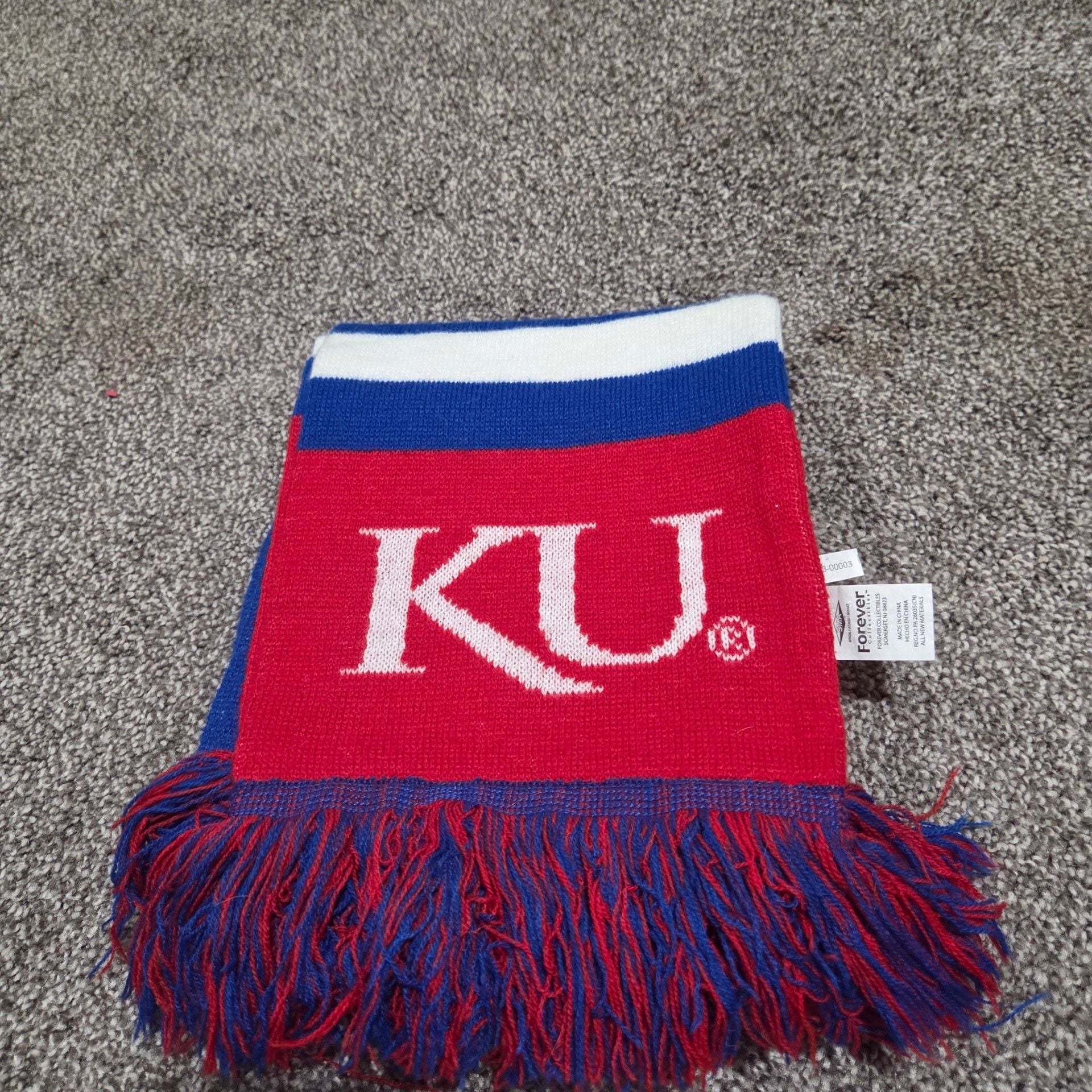 Kansas Jayhawks University of Kansas NCAA Knit Fringe Scarf 8