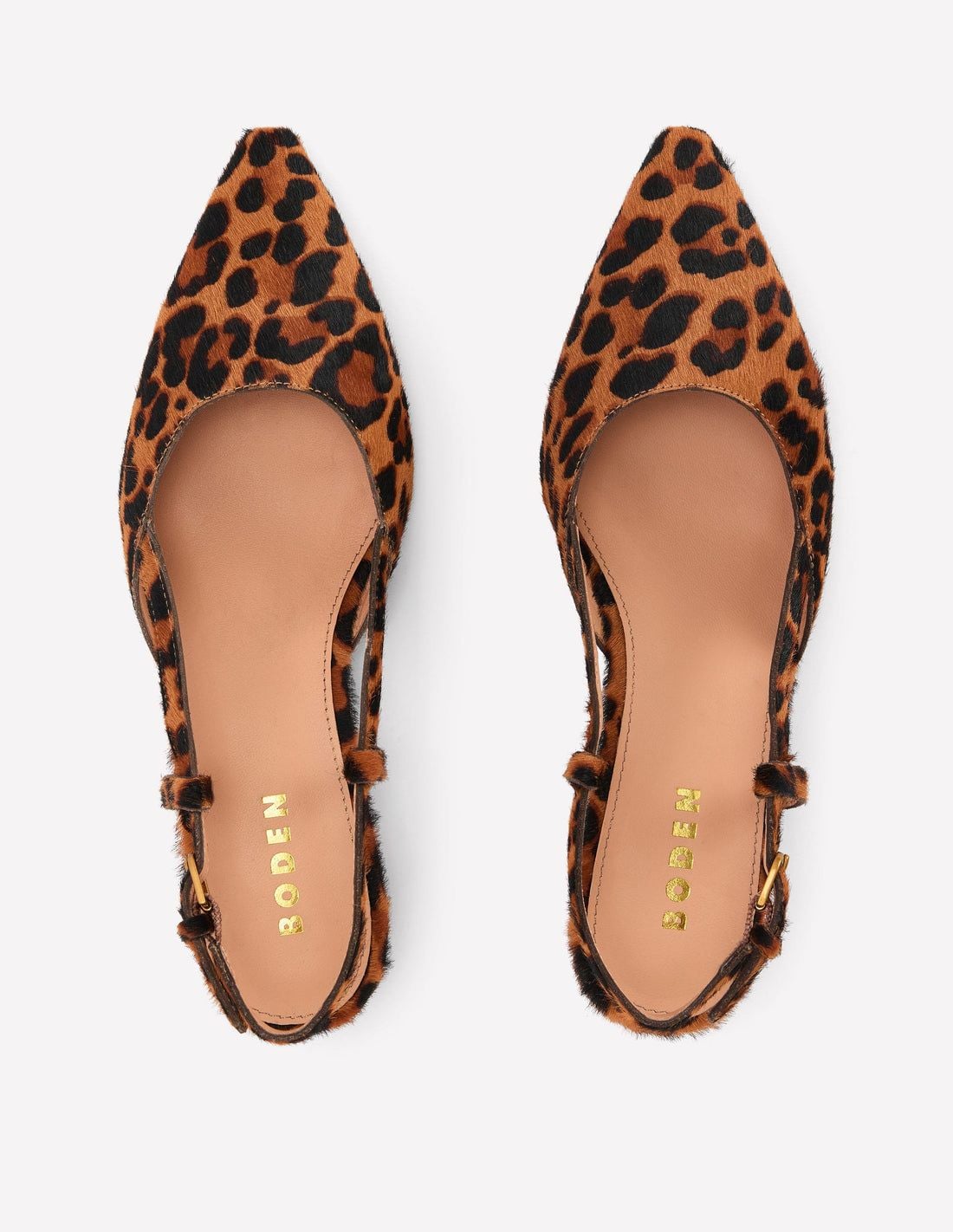 Boden Mini Block Sling Backs in Classic Leopard EU42/US9.5 13