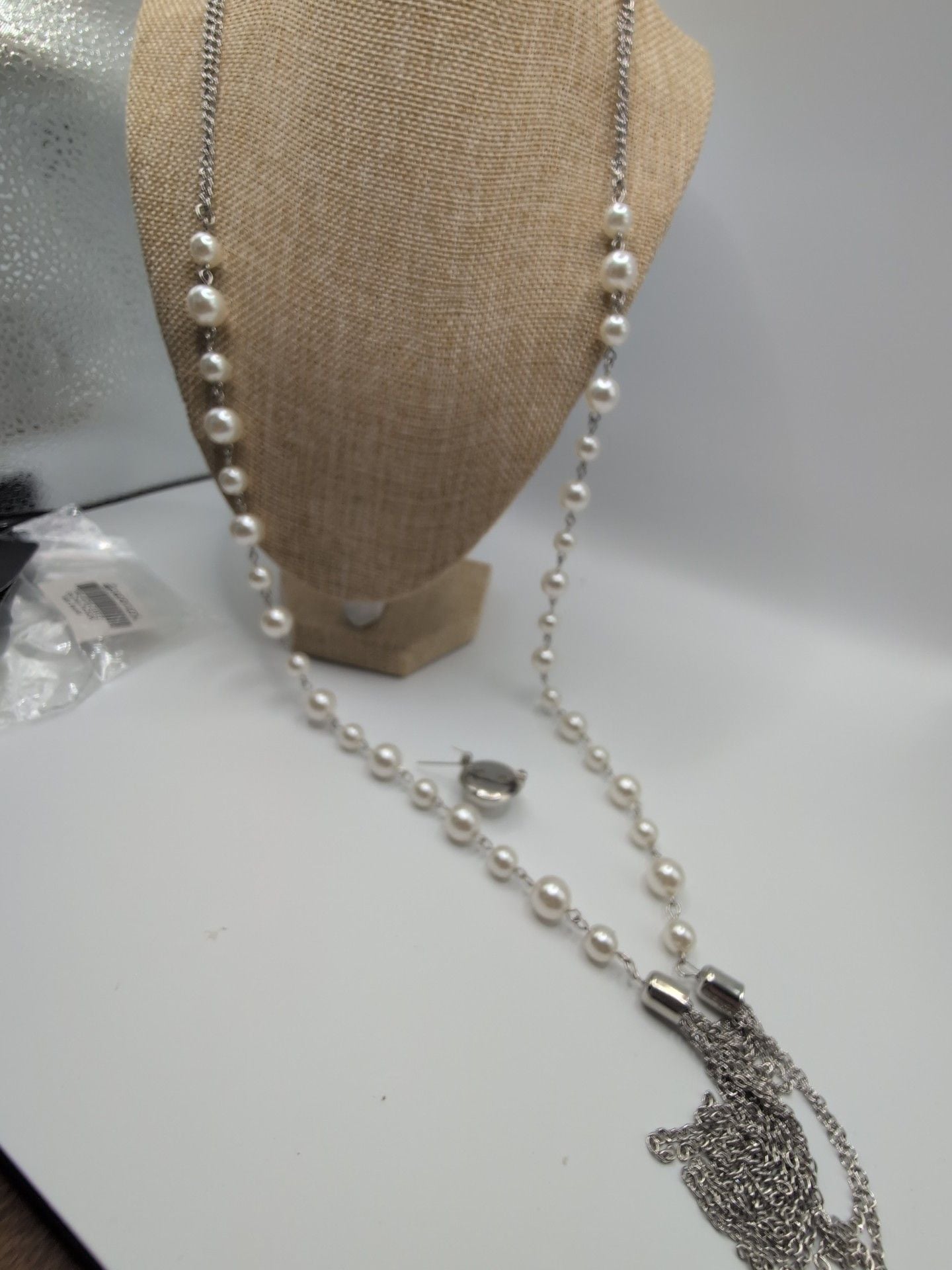 Paparazzi Show Them The DIOR Faux Pearl & Rhinestone Ball Necklace and Bracelet 5