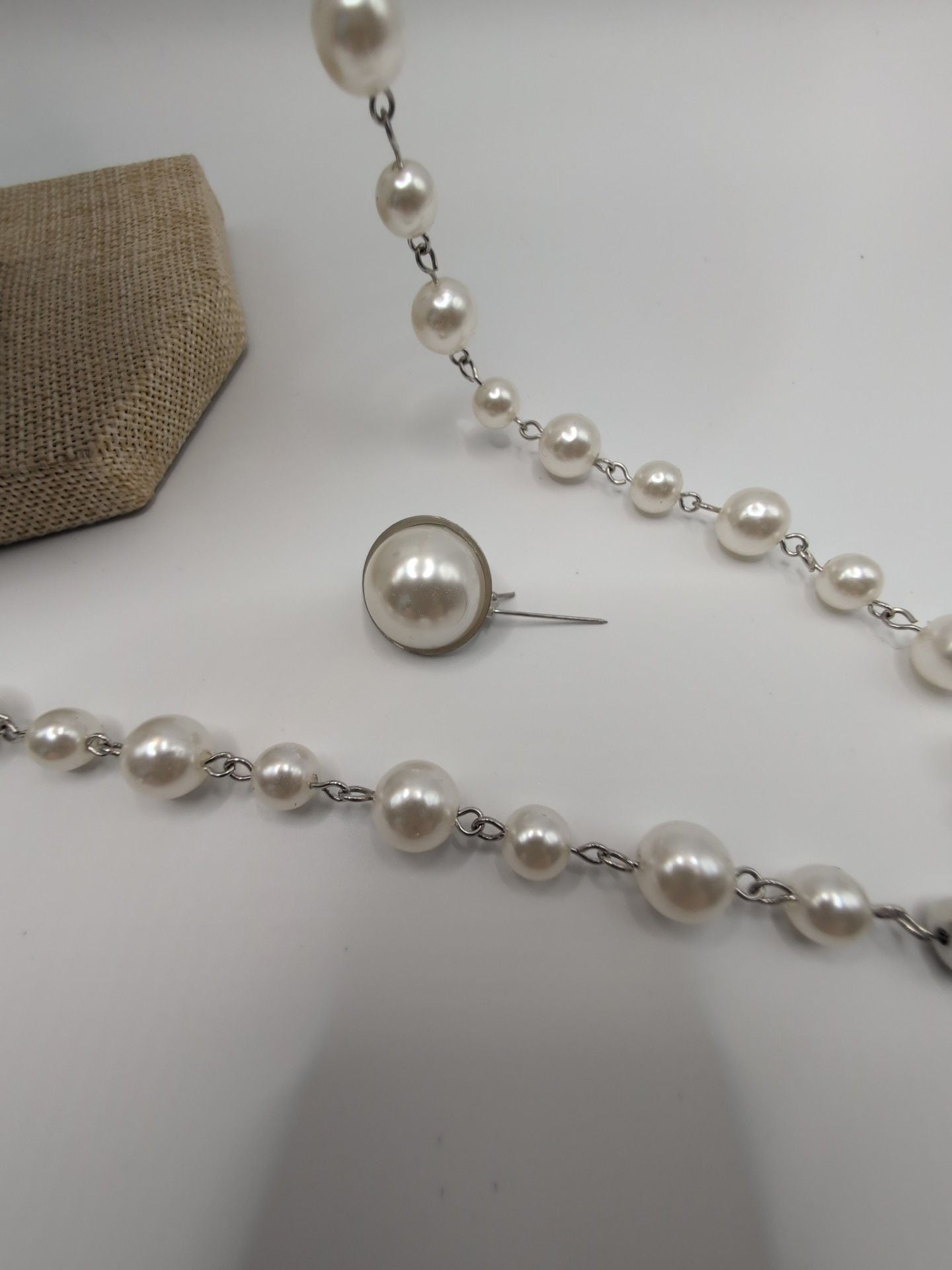 Paparazzi Show Them The DIOR Faux Pearl & Rhinestone Ball Necklace and Bracelet 6