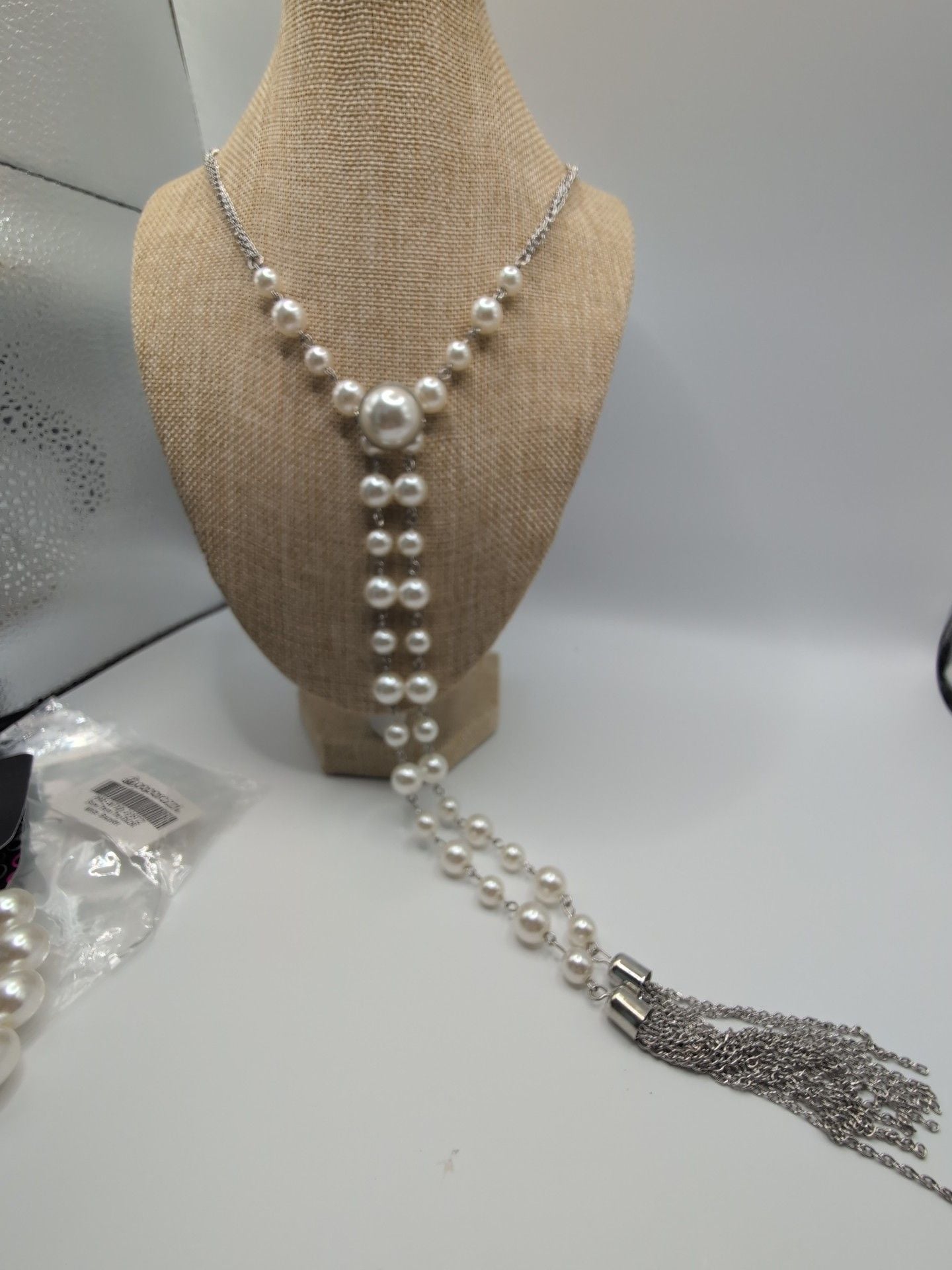 Paparazzi Show Them The DIOR Faux Pearl & Rhinestone Ball Necklace and Bracelet 7