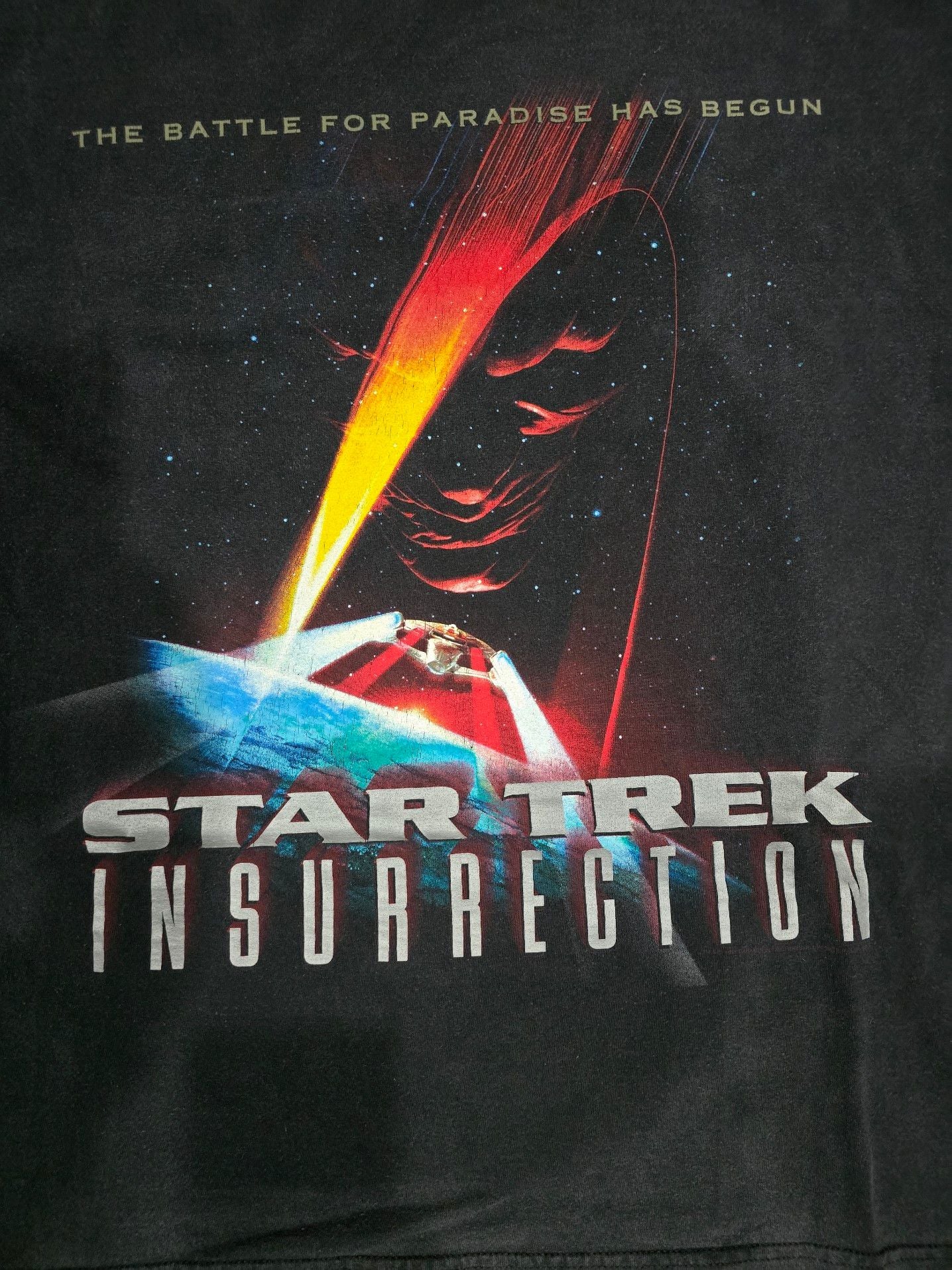 Vintage 1998 Star Trek Insurrection Movie Promo Graphic T-Shirt 3