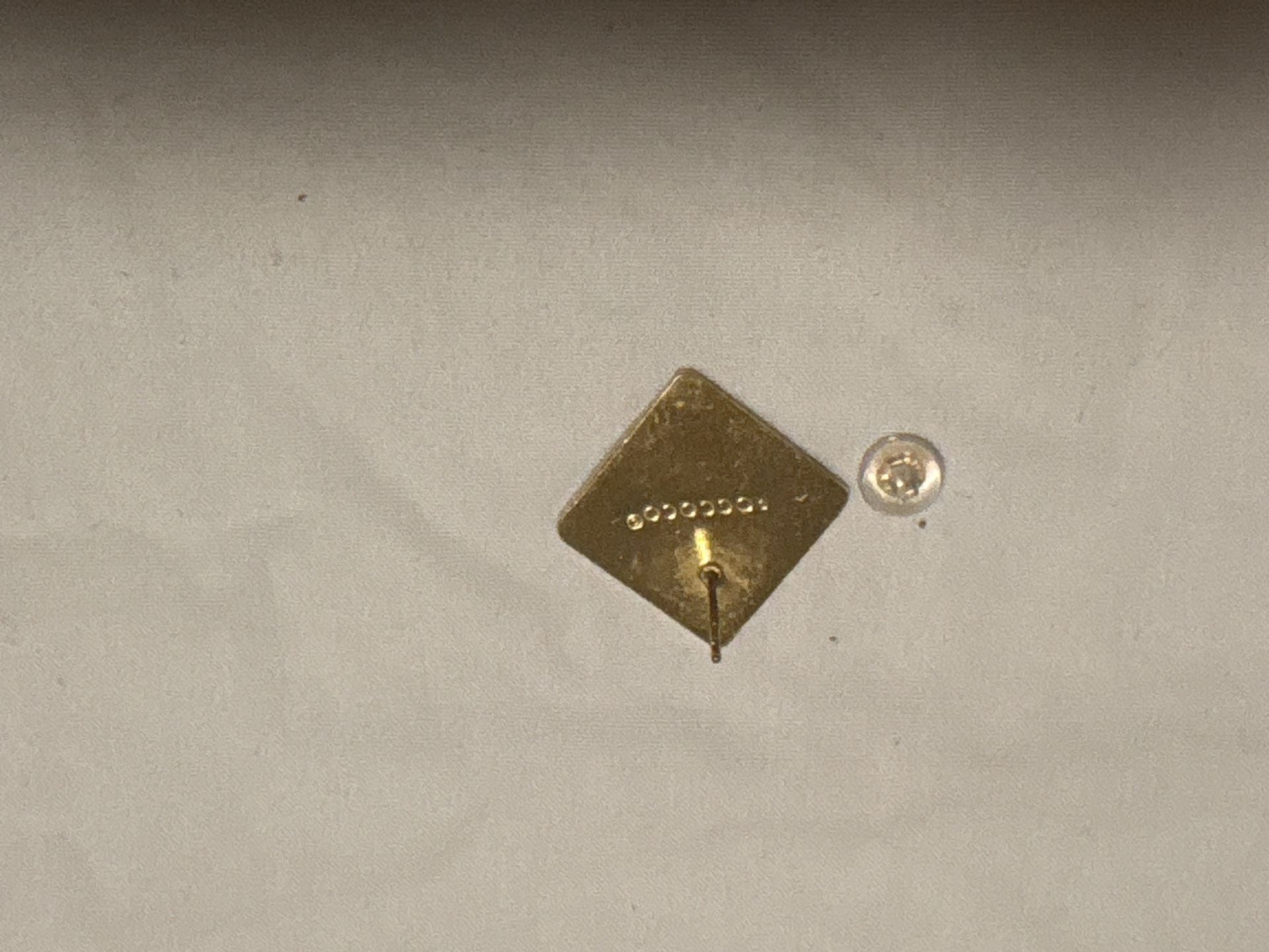 Vintage Roccoco Square Enamel Geometric Stud Earring 3