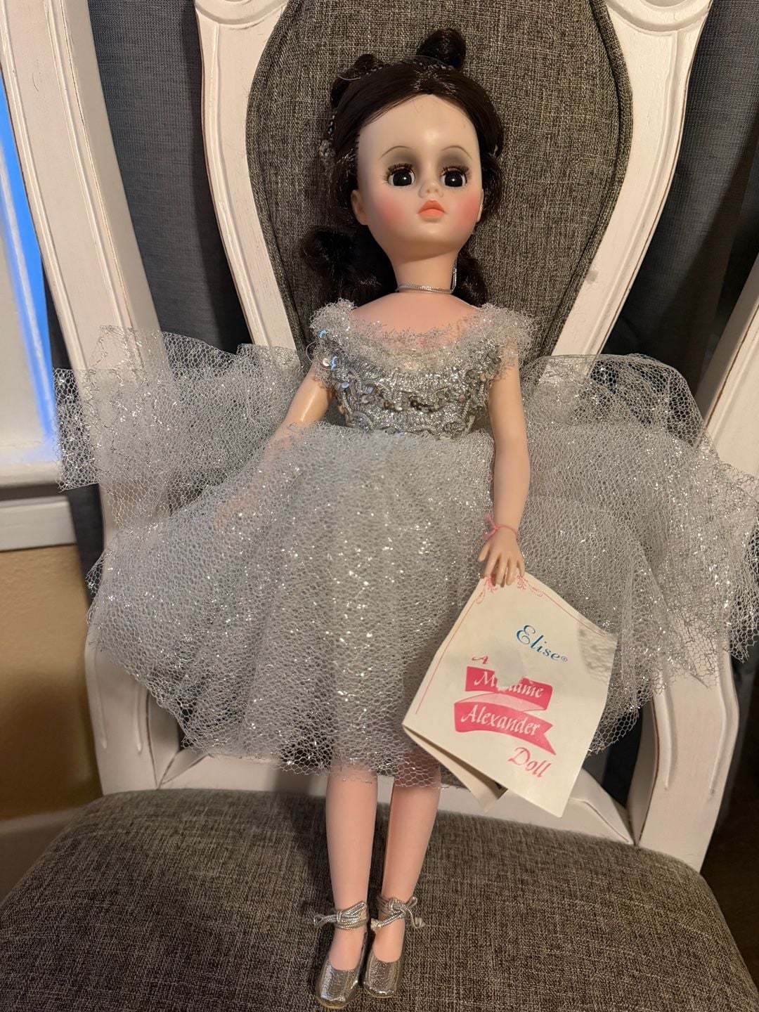 Vintage Madame Alexander Elise Doll in Silver Ballerina Gown 1