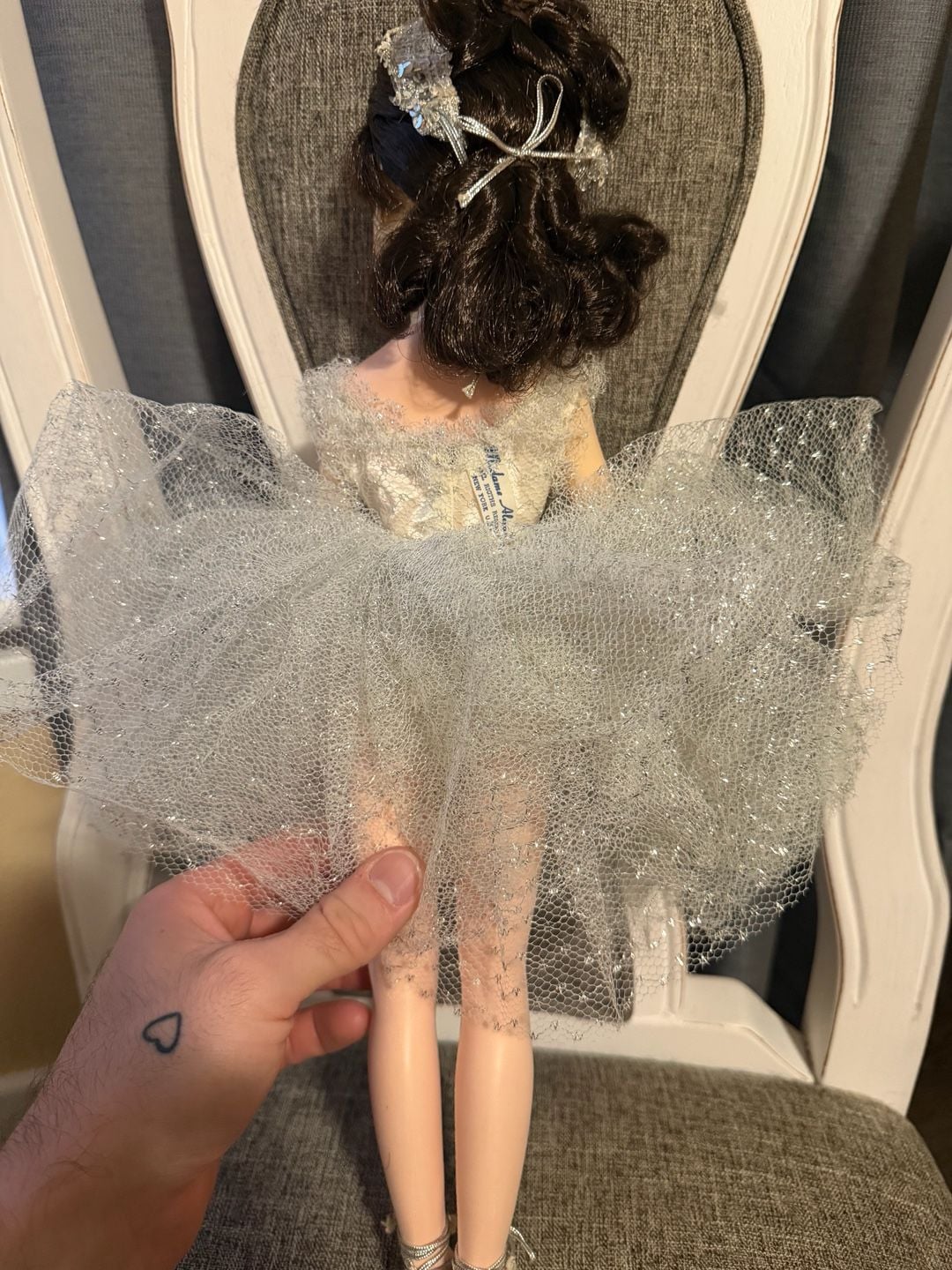Vintage Madame Alexander Elise Doll in Silver Ballerina Gown 2