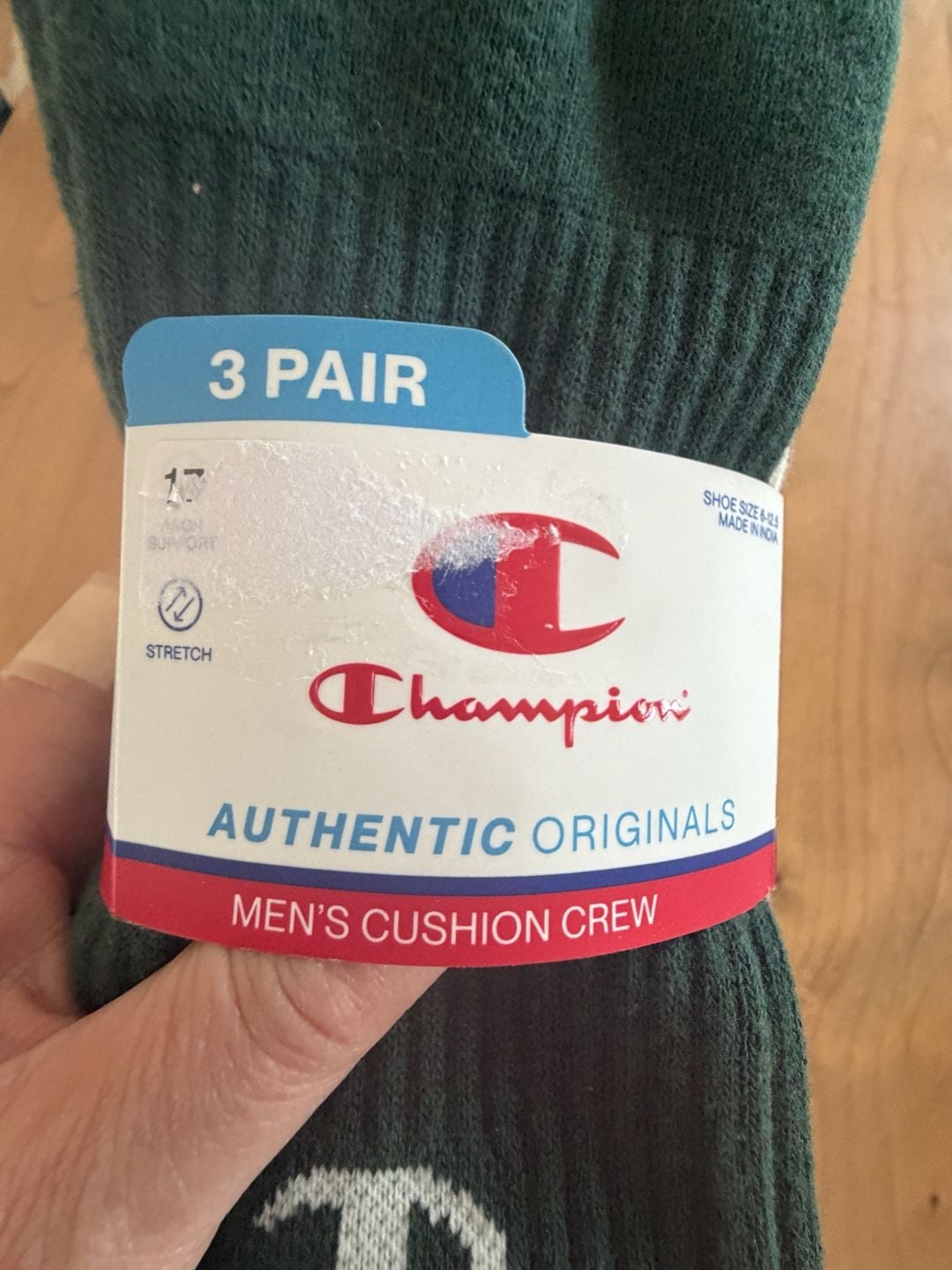Champion Authentic Originals Men's 3-Pack Varsity Cushion Crew Socks 2