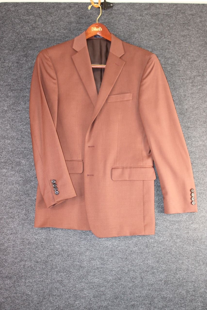 Turnbury 38R Wool Stretch Two-Button Suit Jacket Blazer in Brown 2