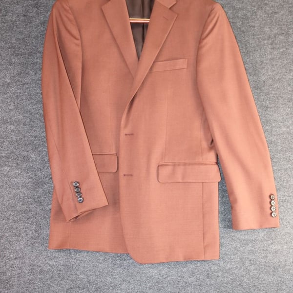 Turnbury 38R Wool Stretch Two-Button Suit Jacket Blazer in Brown