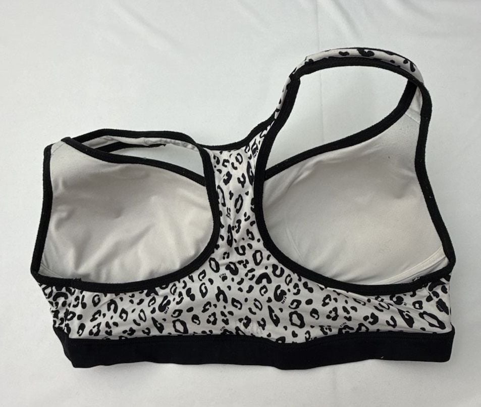 Victoria Secret PINK Sports Bra XS White Solid Wireless 4