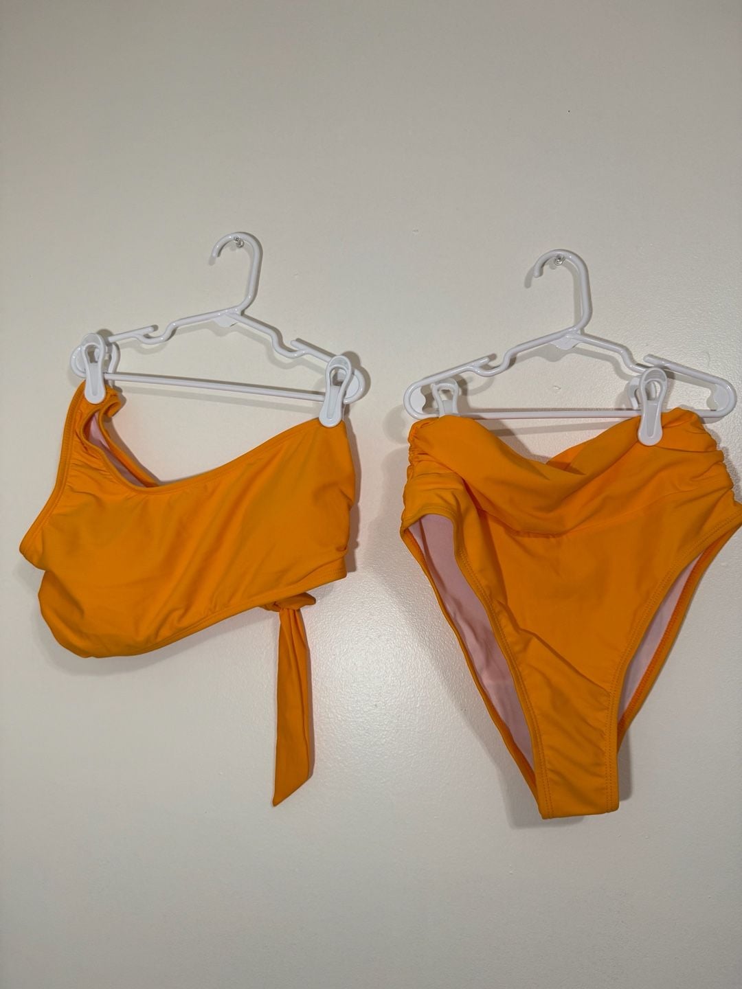 Icon Swim Orange One-Shoulder Tie Bikini Set 1