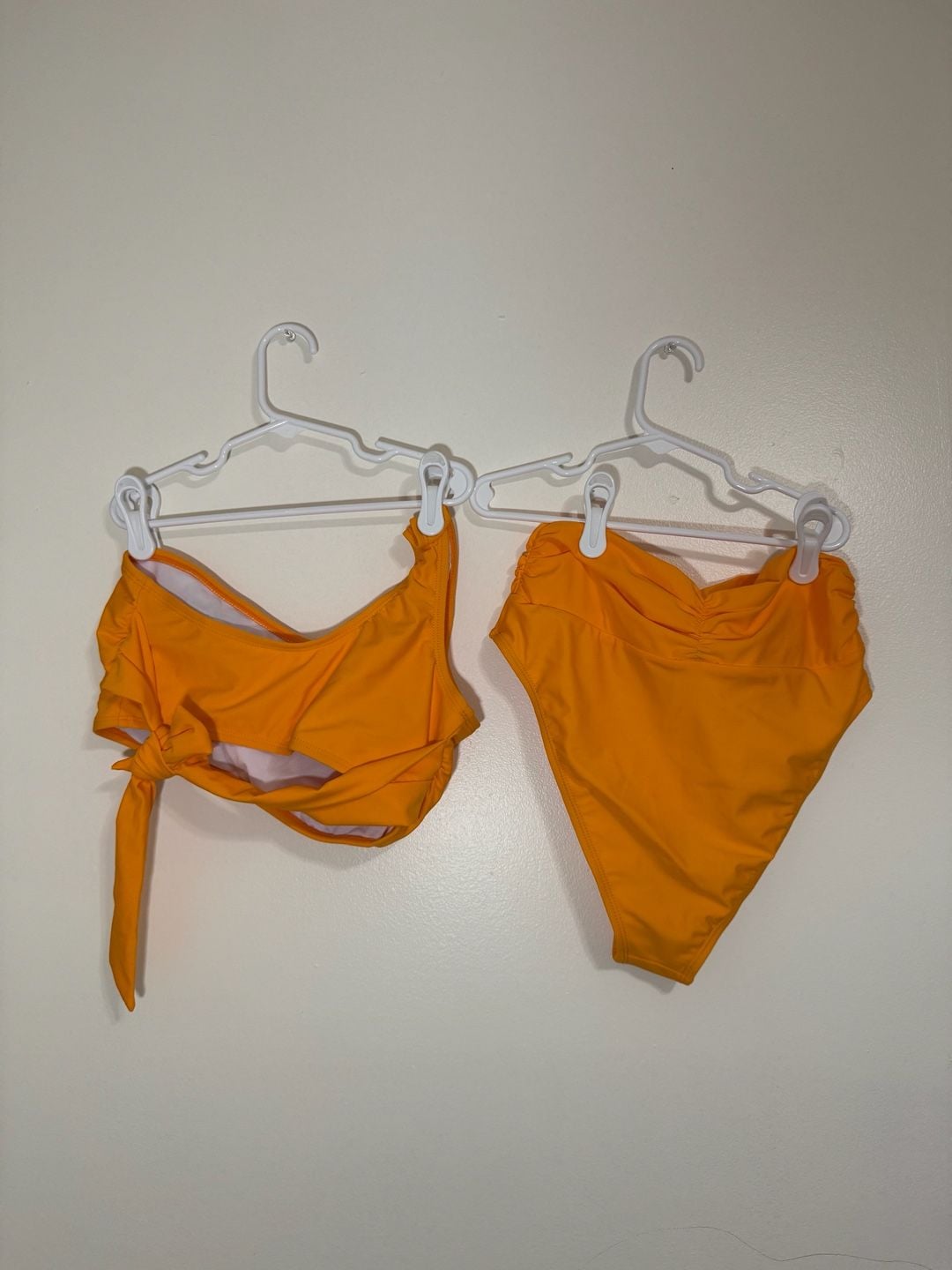 Icon Swim Orange One-Shoulder Tie Bikini Set 2