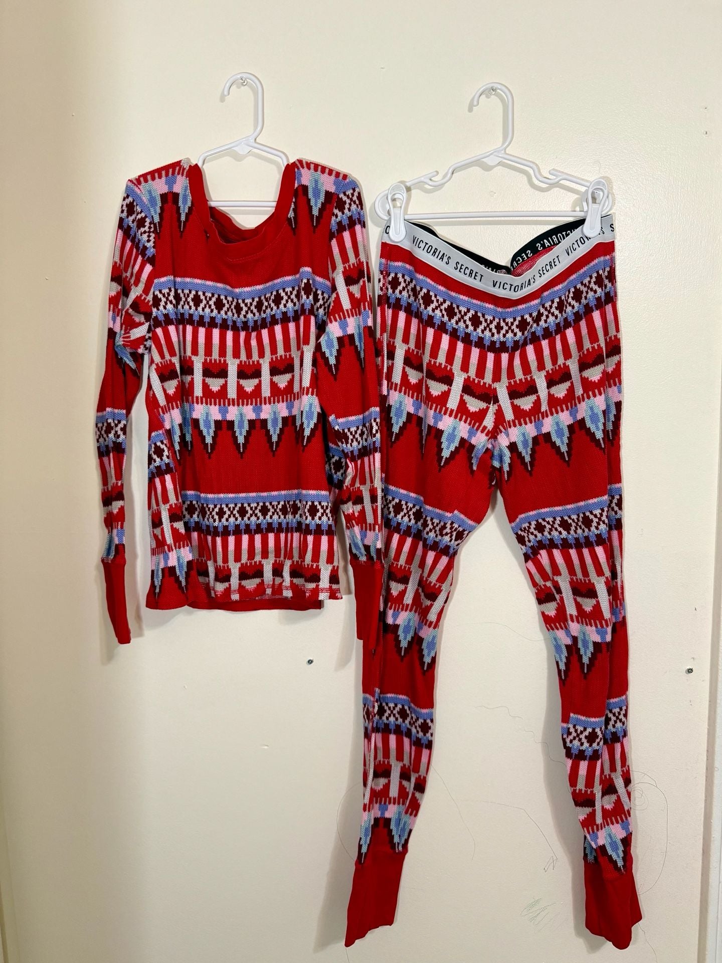 Victoria's Secret Fireside Thermal Fair Isle Pajama Set 1