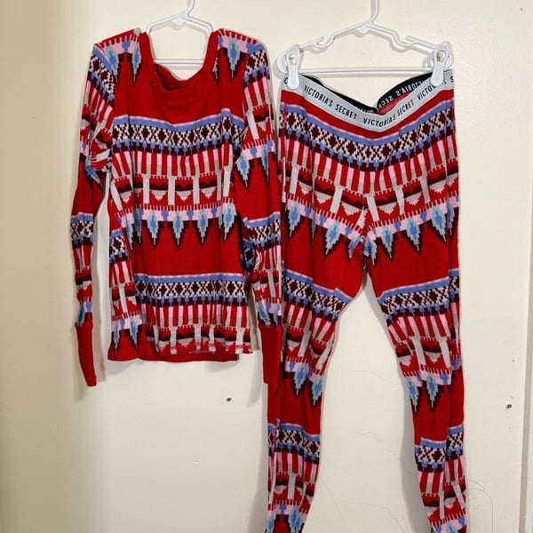 Victoria's Secret Fireside Thermal Fair Isle Pajama Set