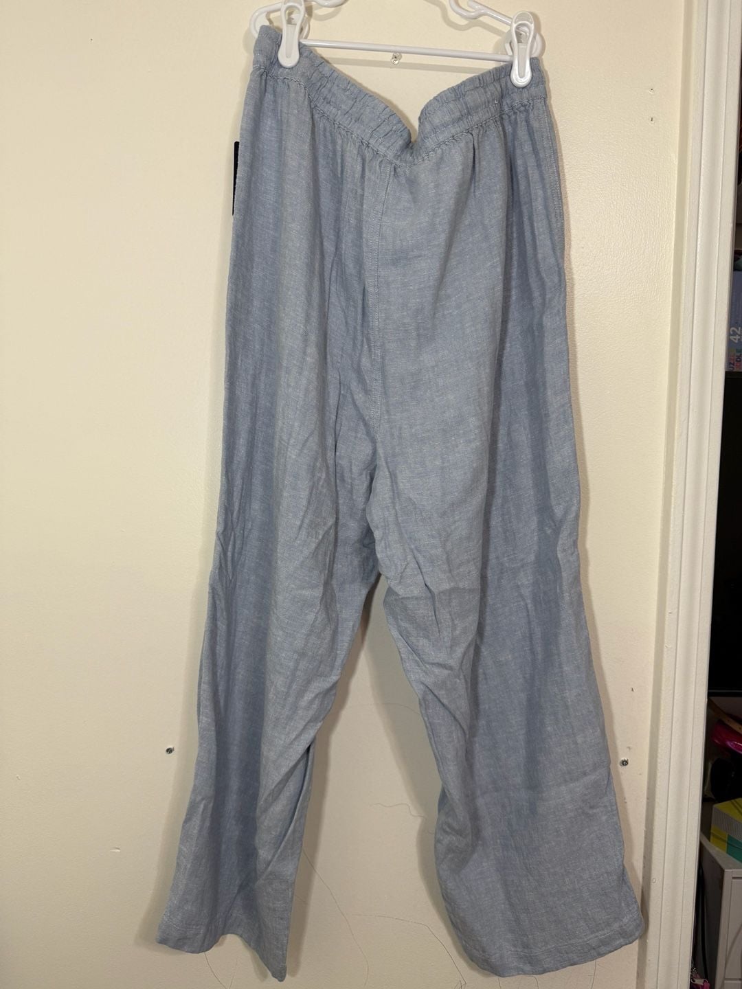 Lucky Brand Women's Linen Blend Drawstring Wide-Leg Pants 3