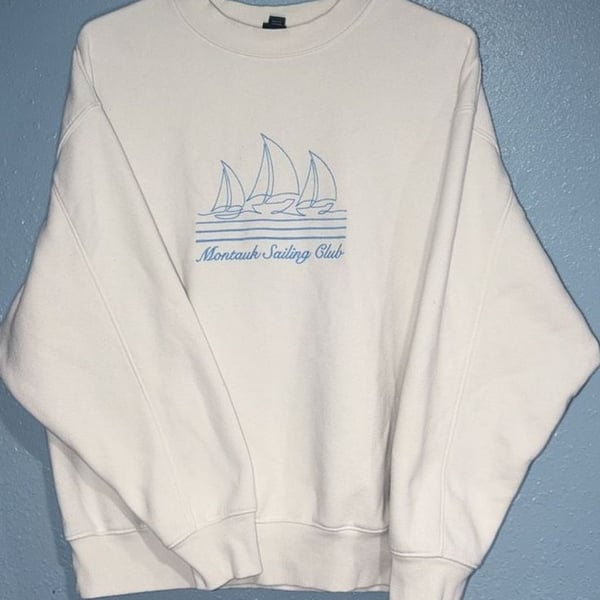 Wild Fable Montauk Sailing Club Graphic Crewneck Sweatshirt