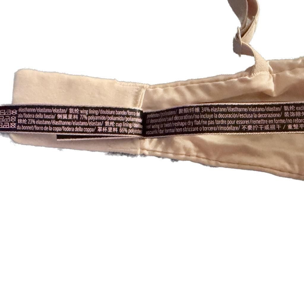 Victoria's Secret Very Sexy Push-Up Bra with Rhinestone Embellished Straps Nude Size 36D 9
