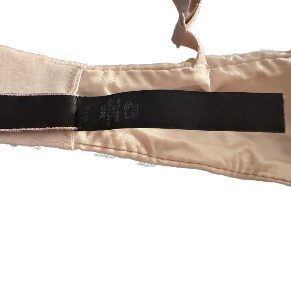Victoria's Secret Very Sexy Push-Up Bra with Rhinestone Embellished Straps Nude Size 36D 13