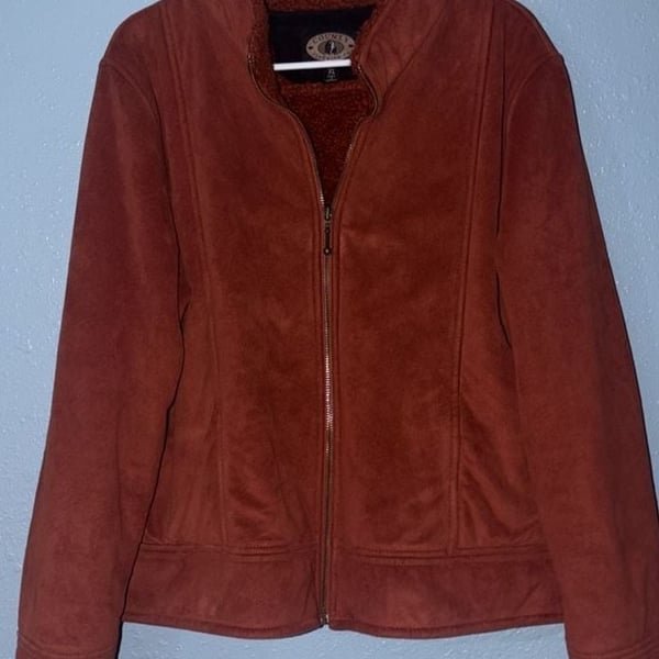 County Clothing Co. Faux Suede Zip-Up Jacket with Sherpa Lining