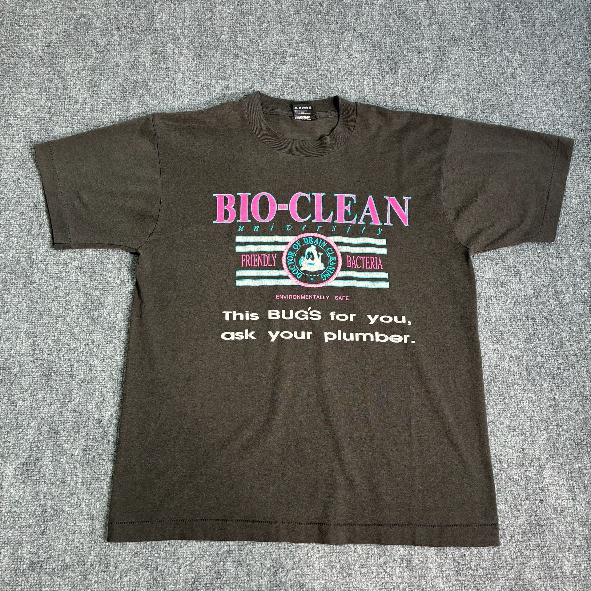Vintage 90s Bio-Clean University Graphic T-Shirt Doctor of Drain Cleaning 2