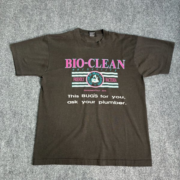 Vintage 90s Bio-Clean University Graphic T-Shirt Doctor of Drain Cleaning