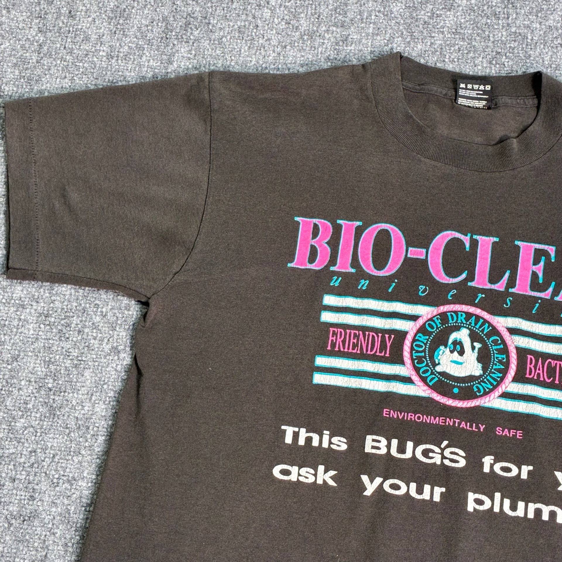 Vintage 90s Bio-Clean University Graphic T-Shirt Doctor of Drain Cleaning 4