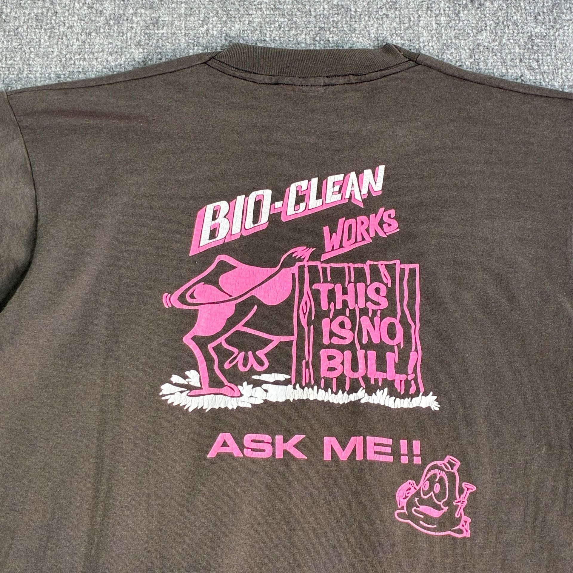 Vintage 90s Bio-Clean University Graphic T-Shirt Doctor of Drain Cleaning 10