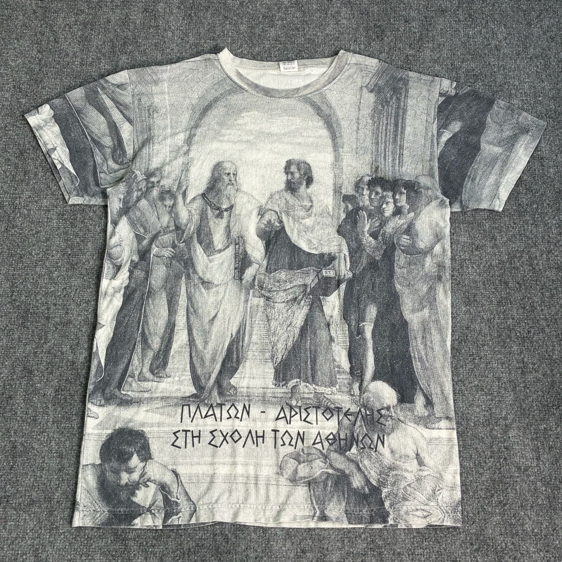 Vintage School of Athens Raphael Greek Art All Over Print T-Shirt 2