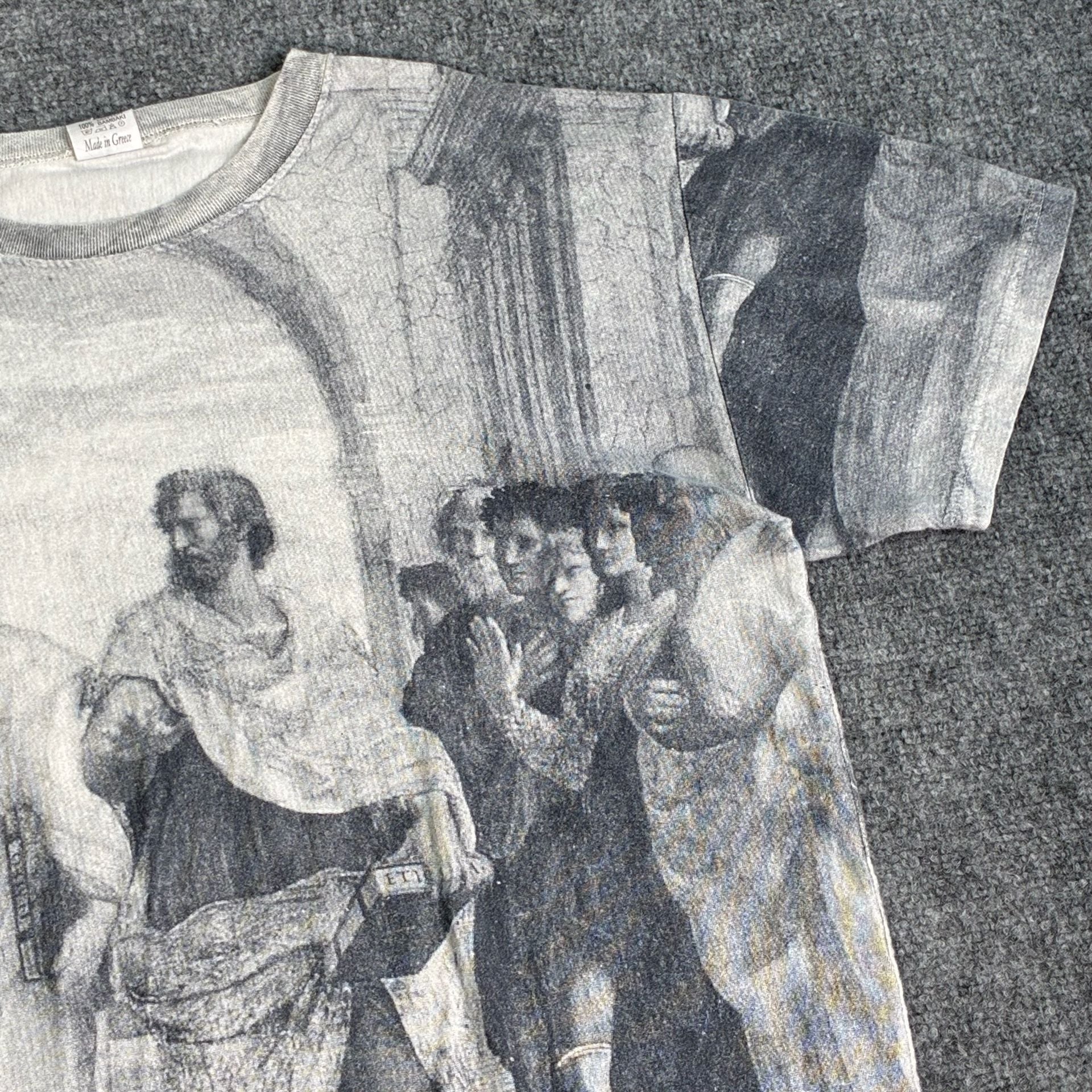 Vintage School of Athens Raphael Greek Art All Over Print T-Shirt 3