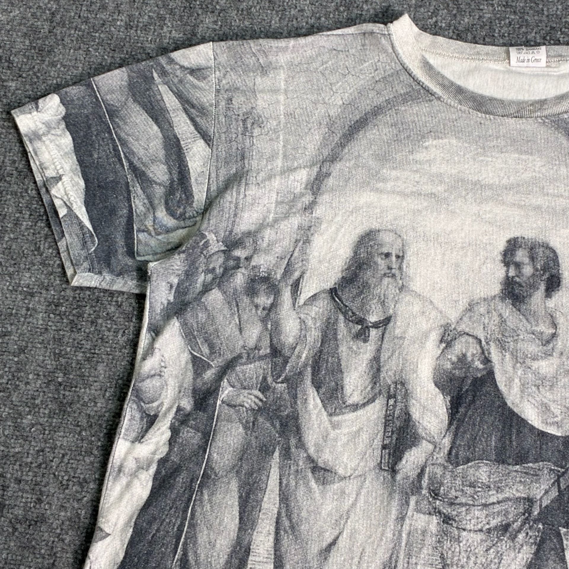 Vintage School of Athens Raphael Greek Art All Over Print T-Shirt 9