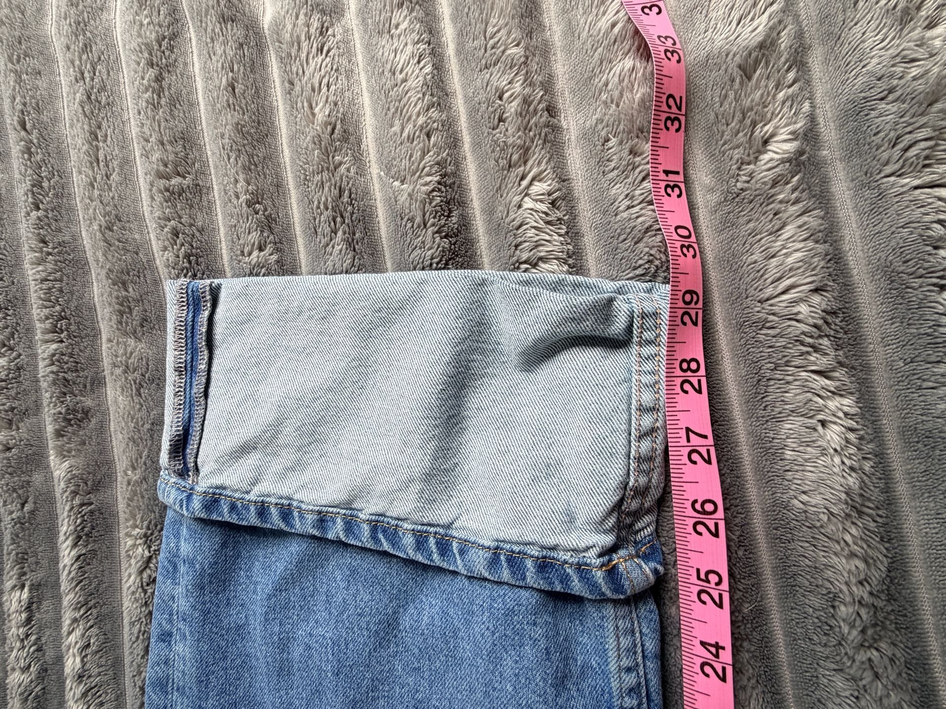 Denim Co. Women’s Wide Leg Jeans Size 10 Medium Wash  Cuff Hem Y2K Indie Sleaze 7