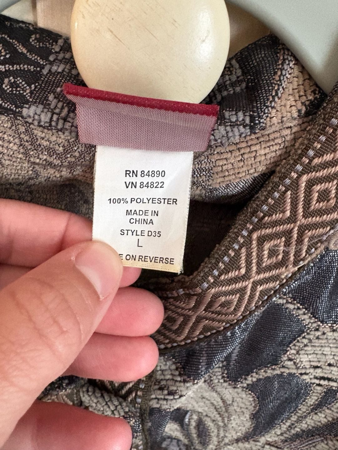 Vintage 90s Tudor Court Haband Tapestry Patchwork Floral Jacket L 7