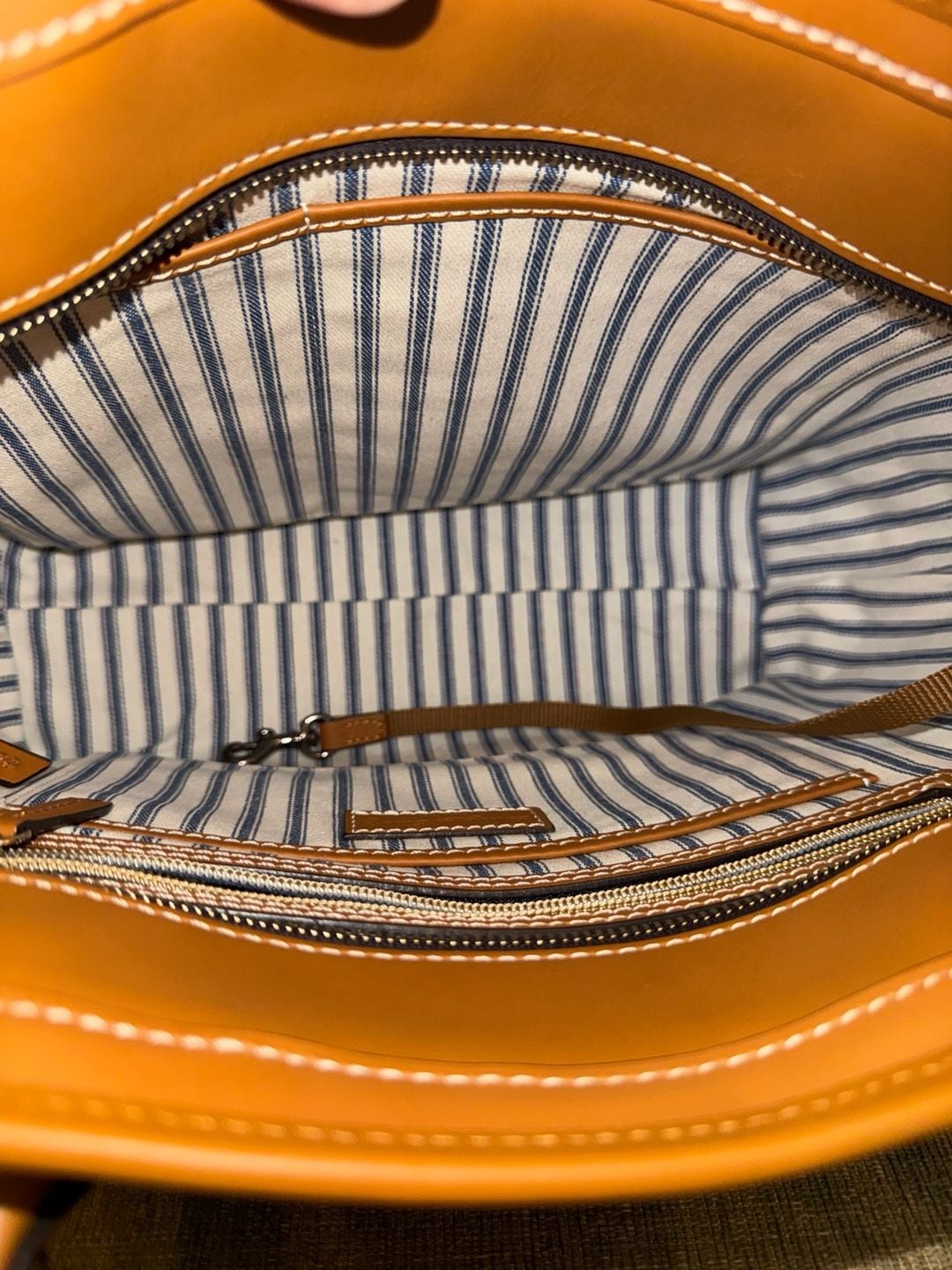 Dooney & Bourke Beacon Vachetta Leather Slip Tote Bag 10