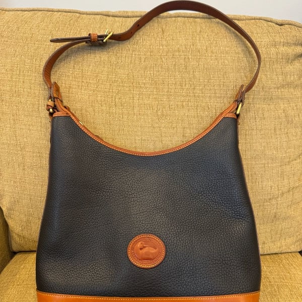 Vintage Dooney & Bourke All Weather Leather Hobo Shoulder Bag