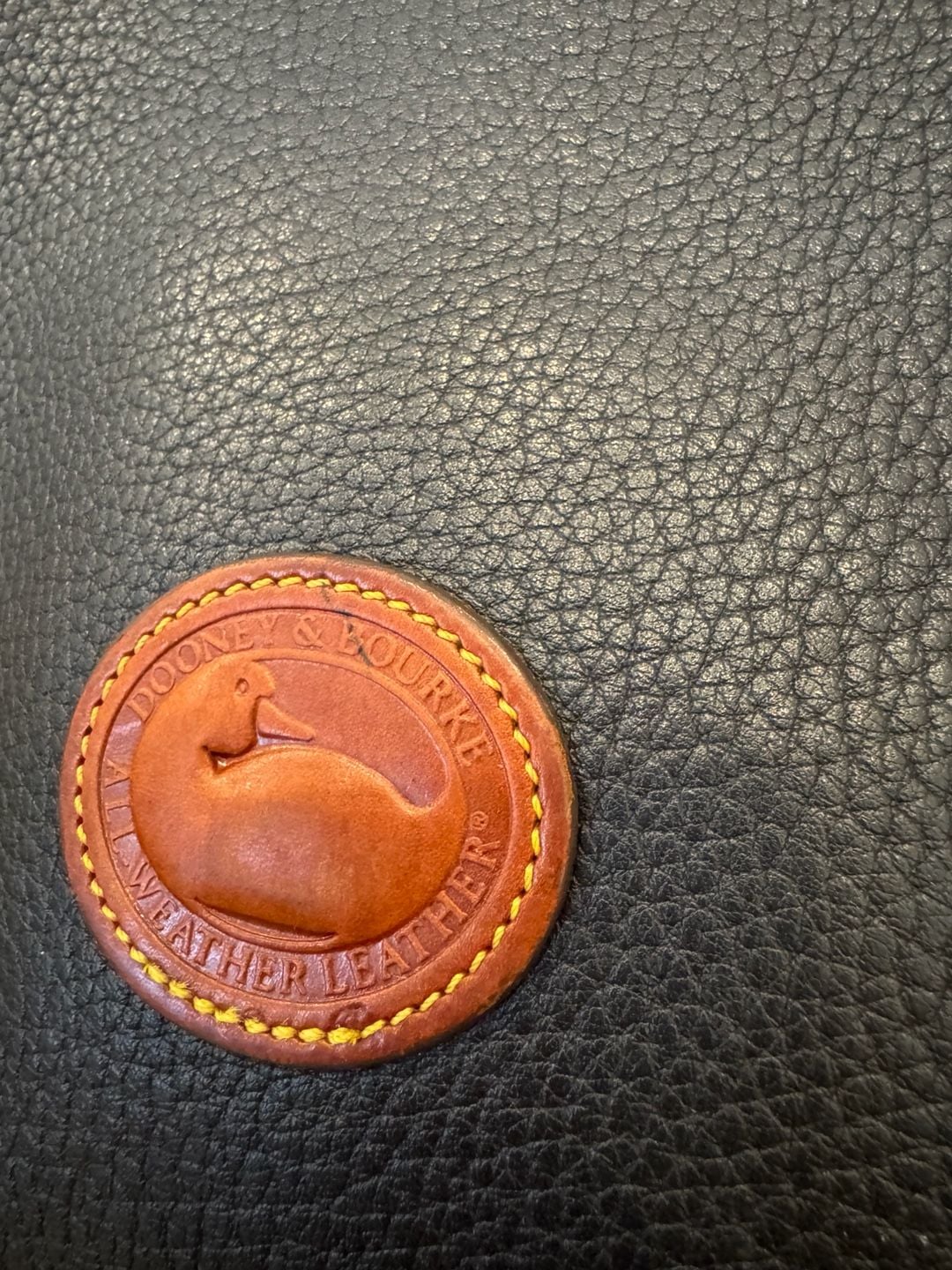 Vintage Dooney & Bourke All Weather Leather Hobo Shoulder Bag 3