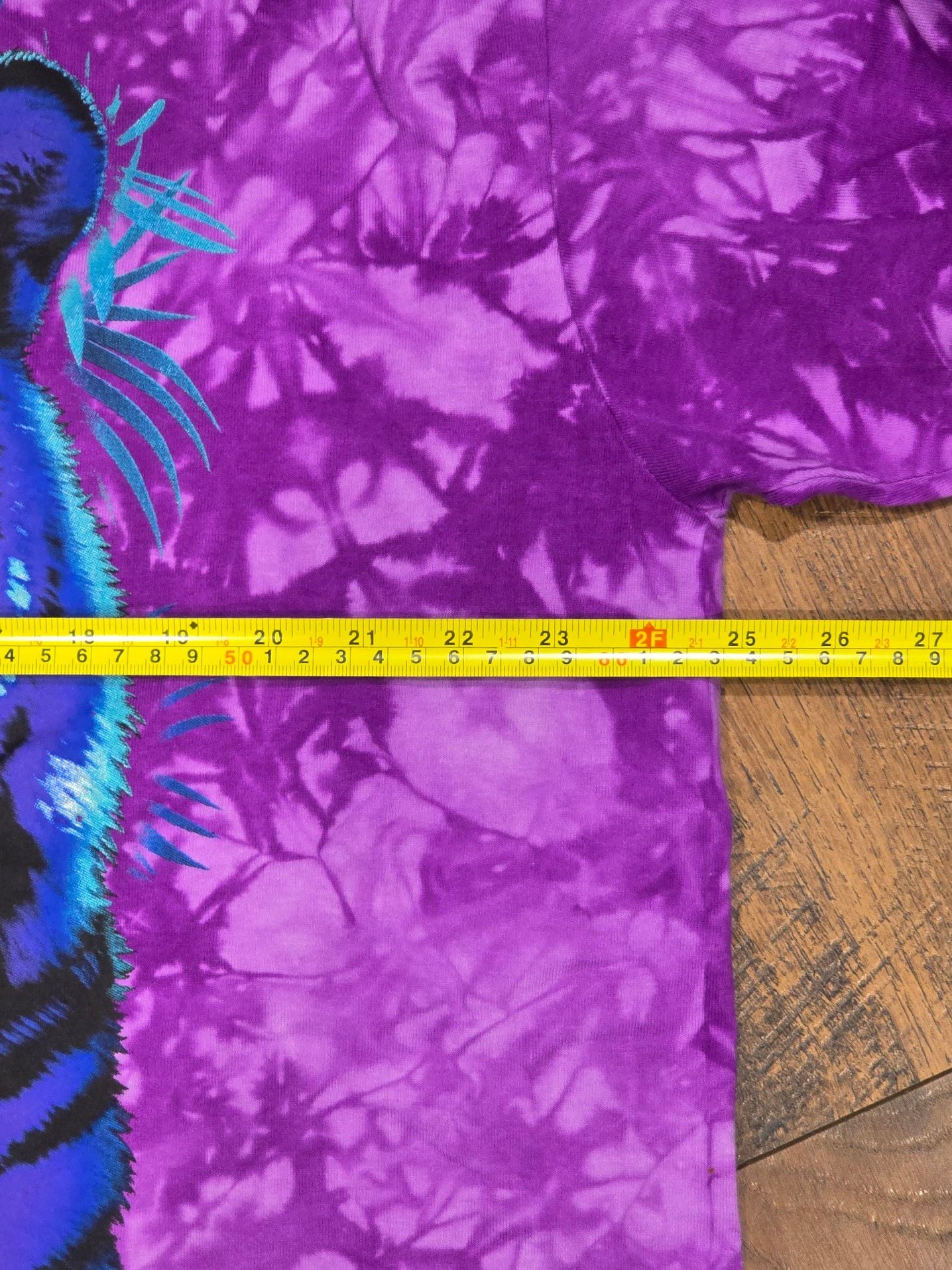 Back to Earth Nature Wear Tiger Graphic Long Sleeve Purple Tie Dye Shirt 7