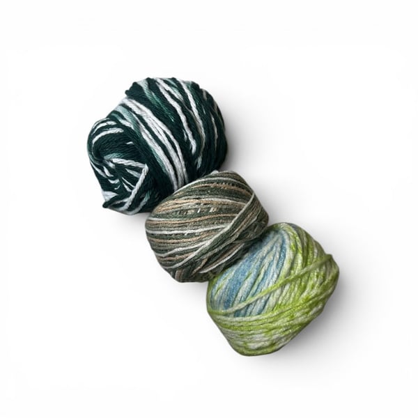 Schoppel Wolle Zauberball or similar variegated craft yarn balls (Lot of 3)