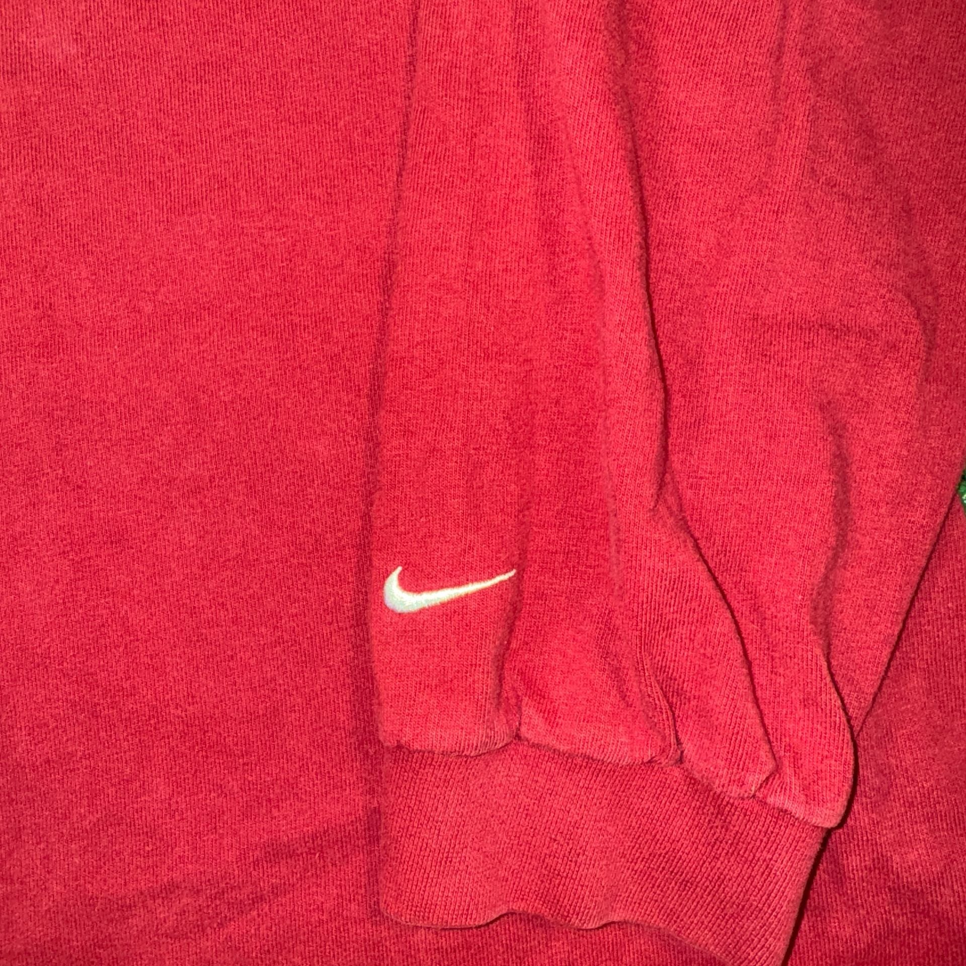 Vintage 90s Nike Mock Neck Long Sleeve T-Shirt Red Made In USA 3