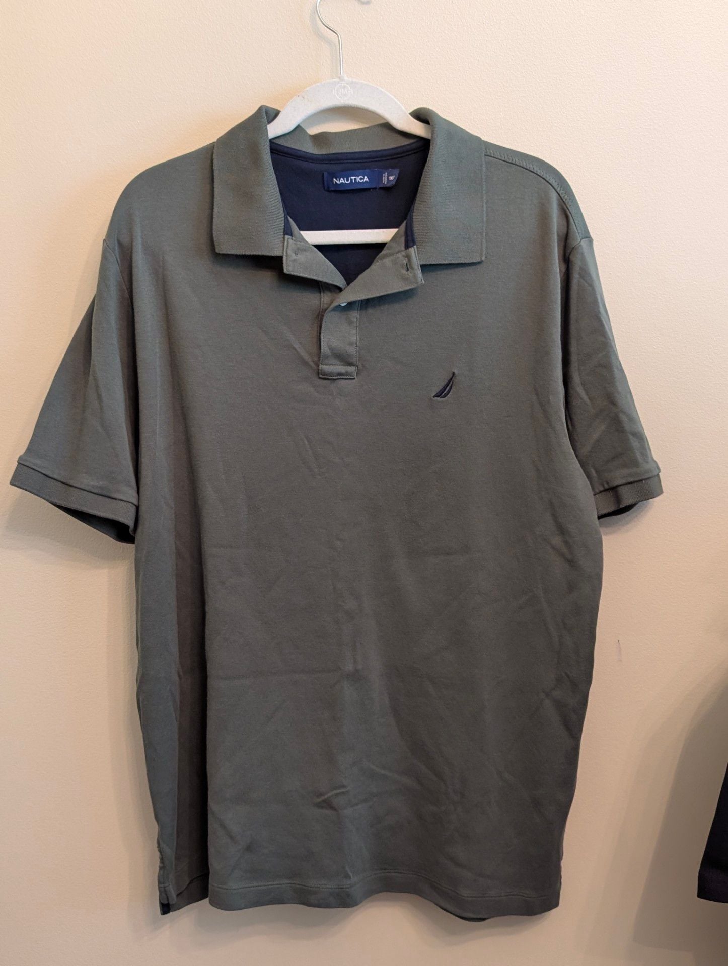 Nautica Mens Classic Fit Short Sleeve Polo Shirt Green Size 1XLT 2
