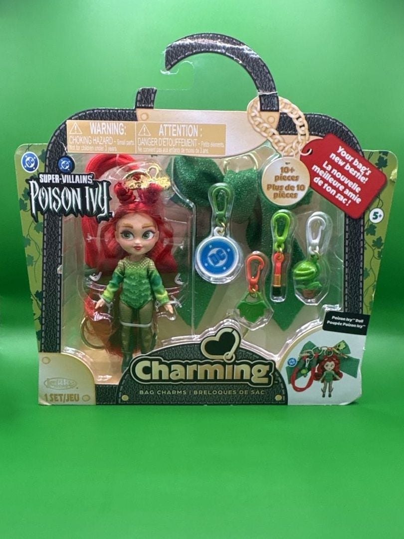 Jakks Pacific DC Super-Villains Charming Poison Ivy Bag Charm Doll Set 1