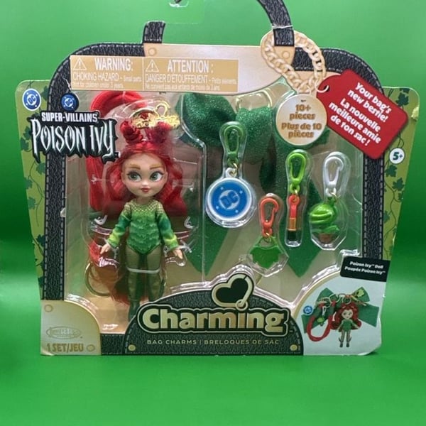 Jakks Pacific DC Super-Villains Charming Poison Ivy Bag Charm Doll Set