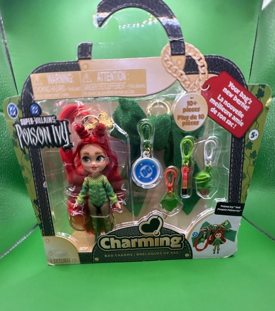 Jakks Pacific DC Super-Villains Charming Poison Ivy Bag Charm Doll Set 2
