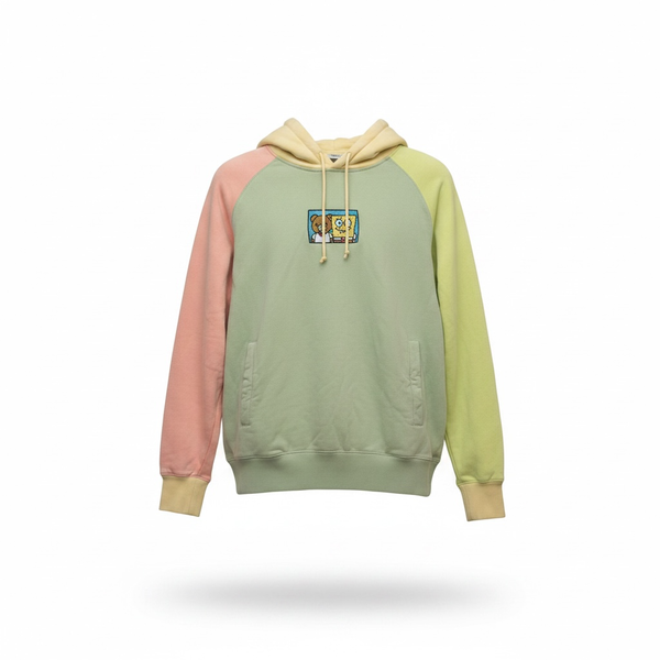 Teddy Fresh x SpongeBob SquarePants Pastel Colorblock Embroidered Hoodie Size: XL NWOT